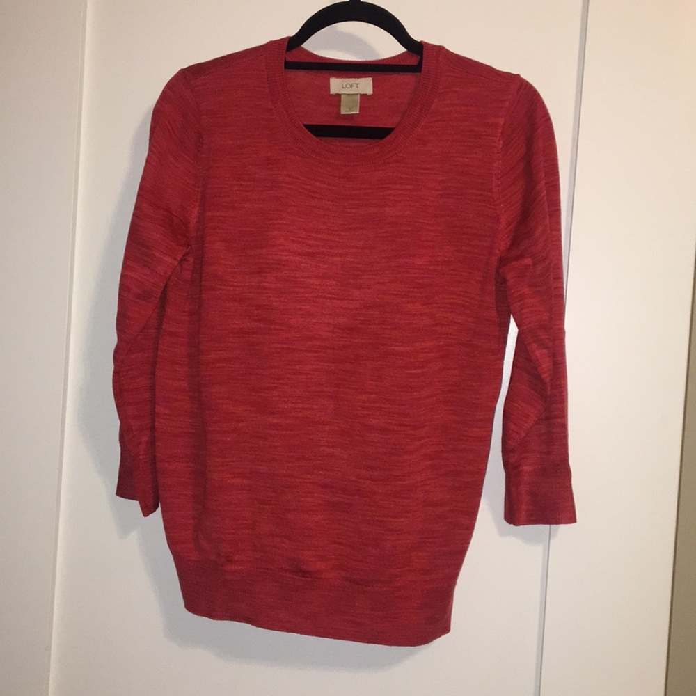 LOFT Sweater Size S - red/orange/pink